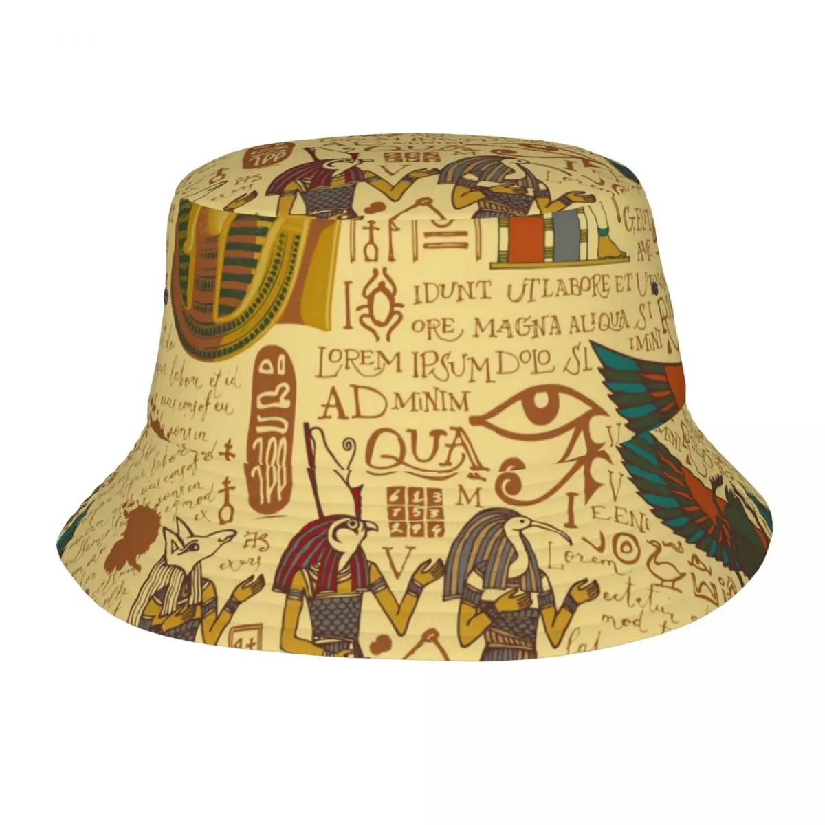 Bucket Hat Fisherman Cap For Women Men Gorras Summer Ancient Egypt Theme