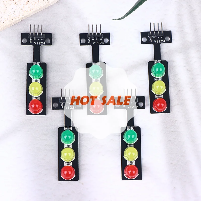 

5/10 шт. 5 В 3-цветный мини-светодиодный модуль светодиодного дисплея красный, желтый, зеленый светодиодный модуль сигнальная лампа для электронных проектов DIY