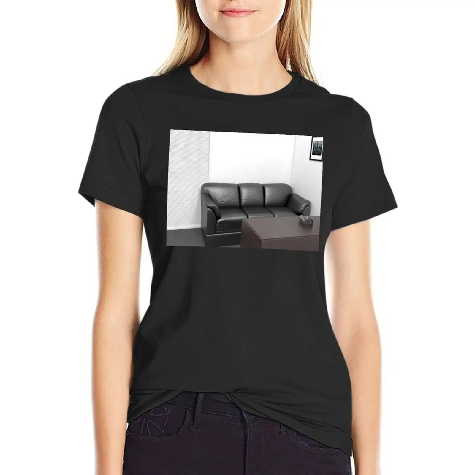 

couch-casting T-Shirt anime clothes plus size tops heavyweights summer clothes t shirts for Womens