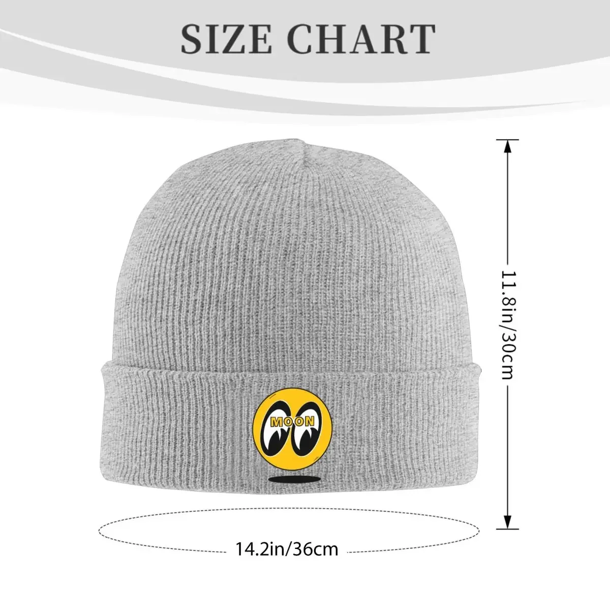 Moon Eyes Famous Hot Rod Logo Warm Knitted Cap Winter Knit Bonnet Hat Skullies Beanies Hip Hop Caps For Unisex