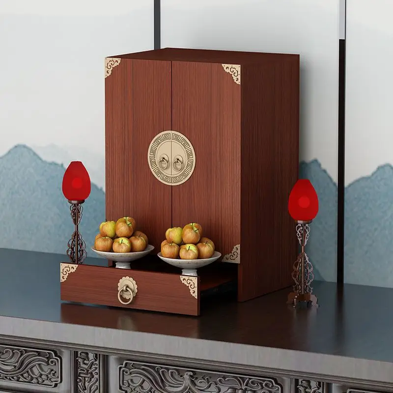 

Offering platform Buddhist hall cabinet Chinese antique weathered Buddhist niche God of Wealth living room vertical cabinet