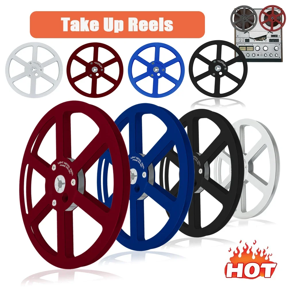 7 Inch Take Up Reels Opening Machine Parts 6 Hole Light Metal Aluminum Takeup Reel Empty Tape Reel