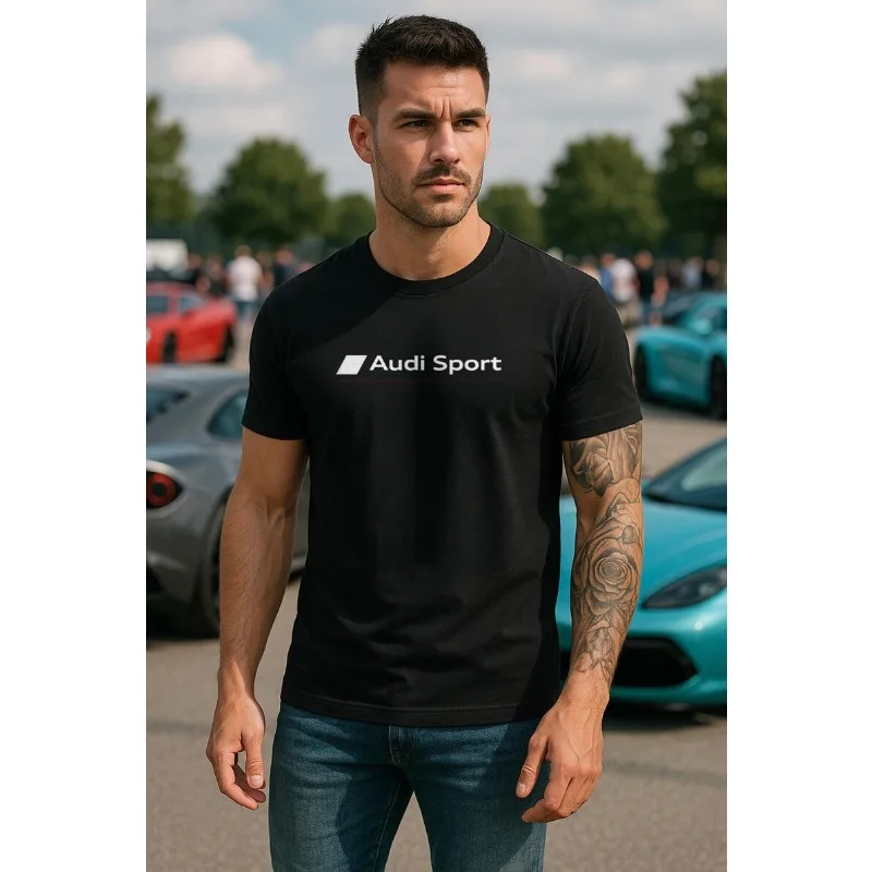 

New Audi Sport Graphic Unisex Tee Shirt RS Performance AUDI Driver Shirt Short Sleeves Summer Casual Cotton Short Sleeves