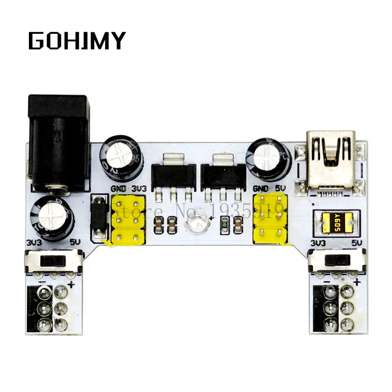 GOHJMY-MB102 Prototype Bread Board para Arduino Kit, Power Module, 65 Jumper Wires, 830 Pontos, 3.3V, 5V, Atacado