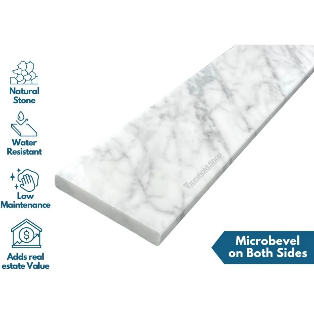 عتبة سرج رخامية مع حافة سهلة للاستحمام والحمام والأرضيات وعتبات النوافذ وتطبيقات الموقد #2