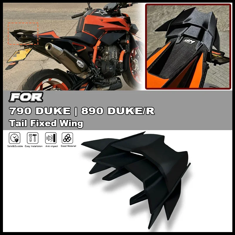 

For 790 Duke 890 Duke / R Motorcycle Rear Hump Spoiler 790duke Rear Tail Spoiler Rear Tail Fixed Wing Fairing Winglet