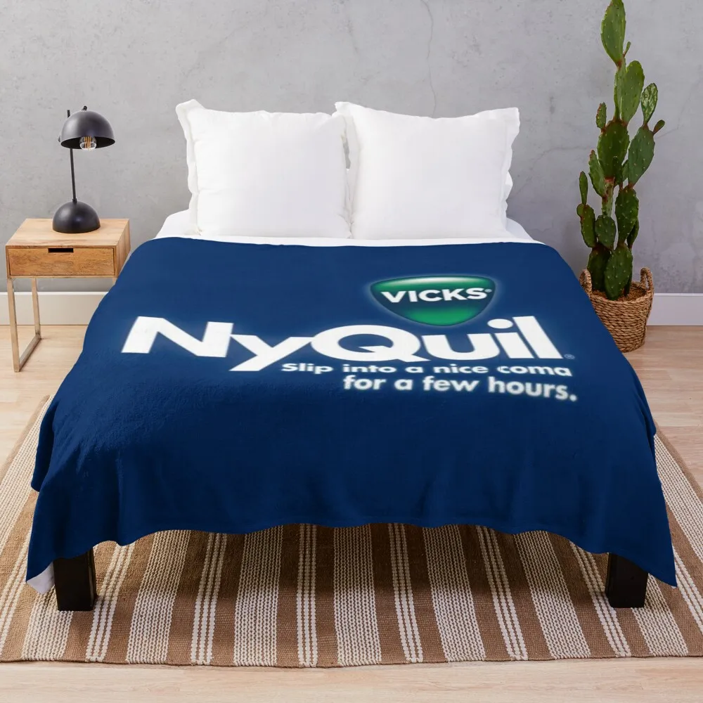 

NyQuil Throw Blanket Stylish Decor Blanket Gift for Friends Roommate