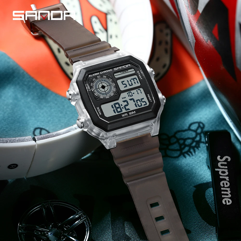 SANDA Top Brand New Style G style Digital Men\'s Watch Sport Chronograph Date Watch 50M Waterproof Electronic Men Women Watch Hot