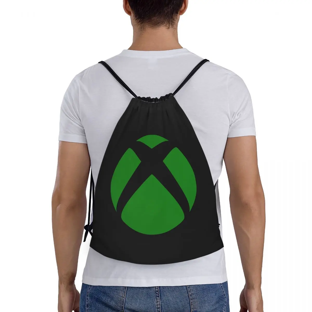 Classic Xboxs Logo Drawstring Backpack Women Men Gym Sport Sackpack Foldable Game Gamer Gifts Shopping Bag Sack