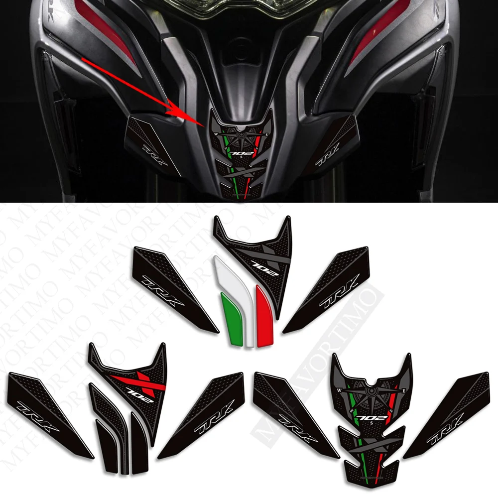 2023 2024 accessori moto protezione serbatoio Pad lato olio combustibile Kit adesivi ginocchio decalcomanie avventura per Benelli TRK 702 X 702X