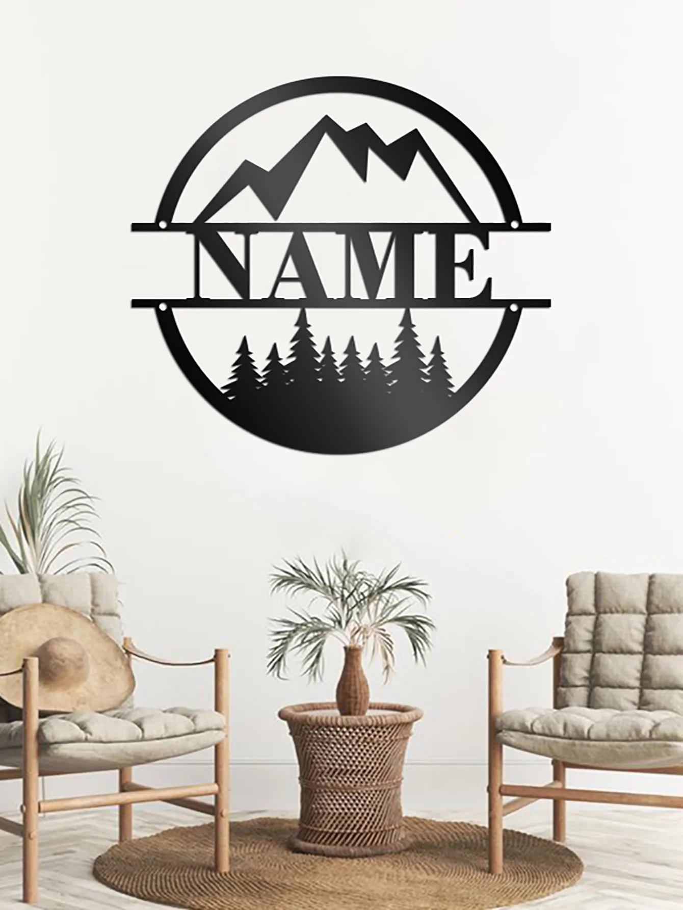 

1PC Creative Mountains and trees Diy Name You Need Metal Signs Iron Plaque Tin Wall Signs For Home Decor