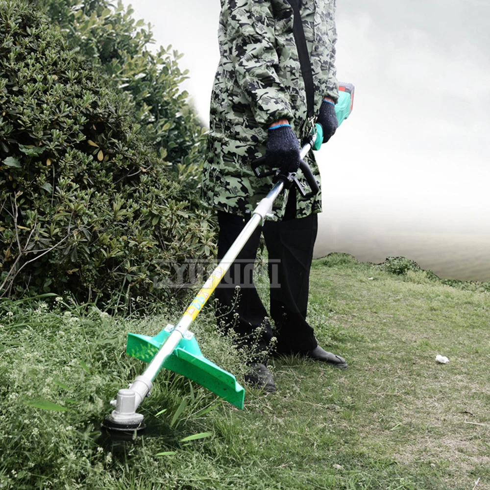 1200w Brushless Electric High-Power Grass Trimmer 24v 6ah Cordless Lawn Mower Grass Cutter Machine Garden Tools