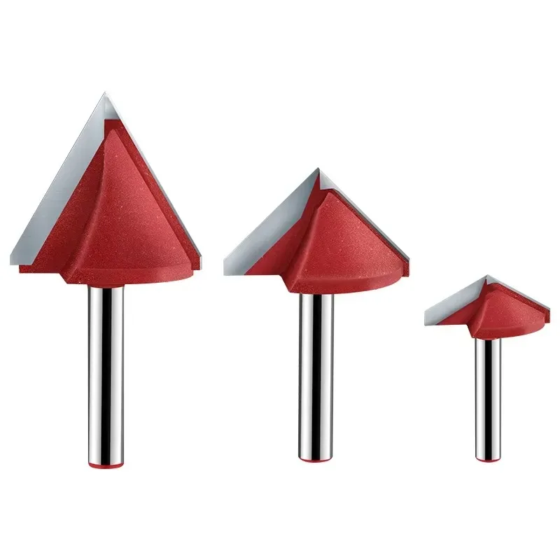 Solid Carbide End Mill 6mm Handle 3D V-Groove Cutting Milling Cutter 60 90 120 150 Degree MDF Router Bit Customizable Wood