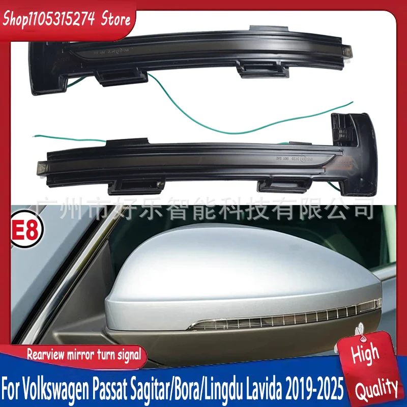 Para Volkswagen Passat Sagitar/Bora/Lingdu Lavida 2019-2025, conjunto de luz de sinalização de direção com efeito de água corrente no espelho retrovisor.