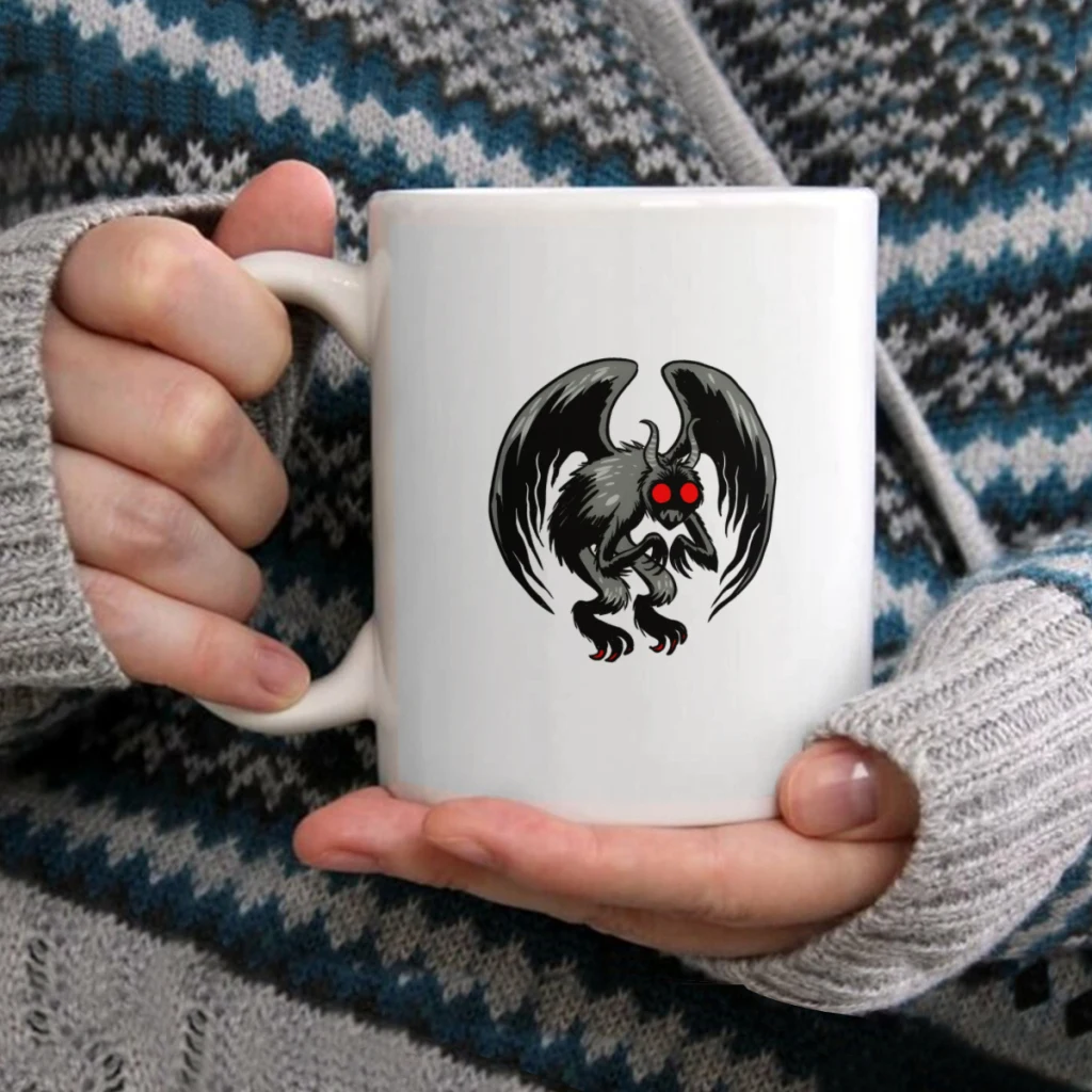

MothmanCoffee Mug Tea Cup 11oz Coffee Cup Funny Birthday Ceramic Mug Personalized Cup