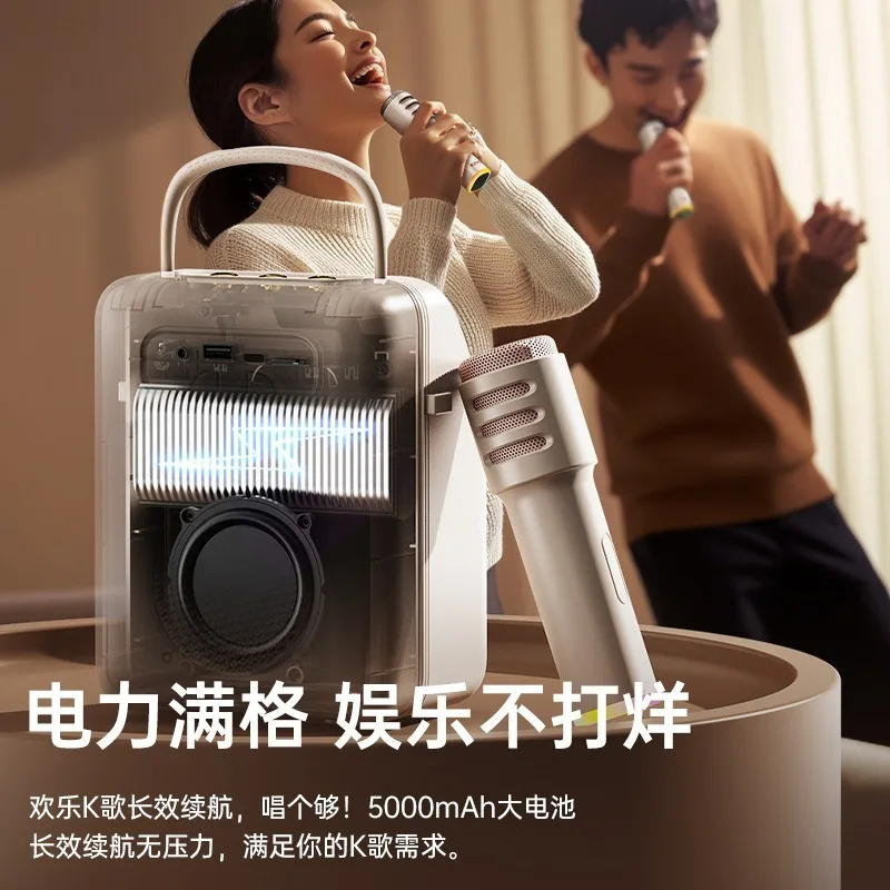 K800 كلمات المتكلم بلوتوث الصوت ميكروفون ميكروفون متكامل الأسرة ktv مجموعة الغناء K سحب موافق مع شاشة عرض
