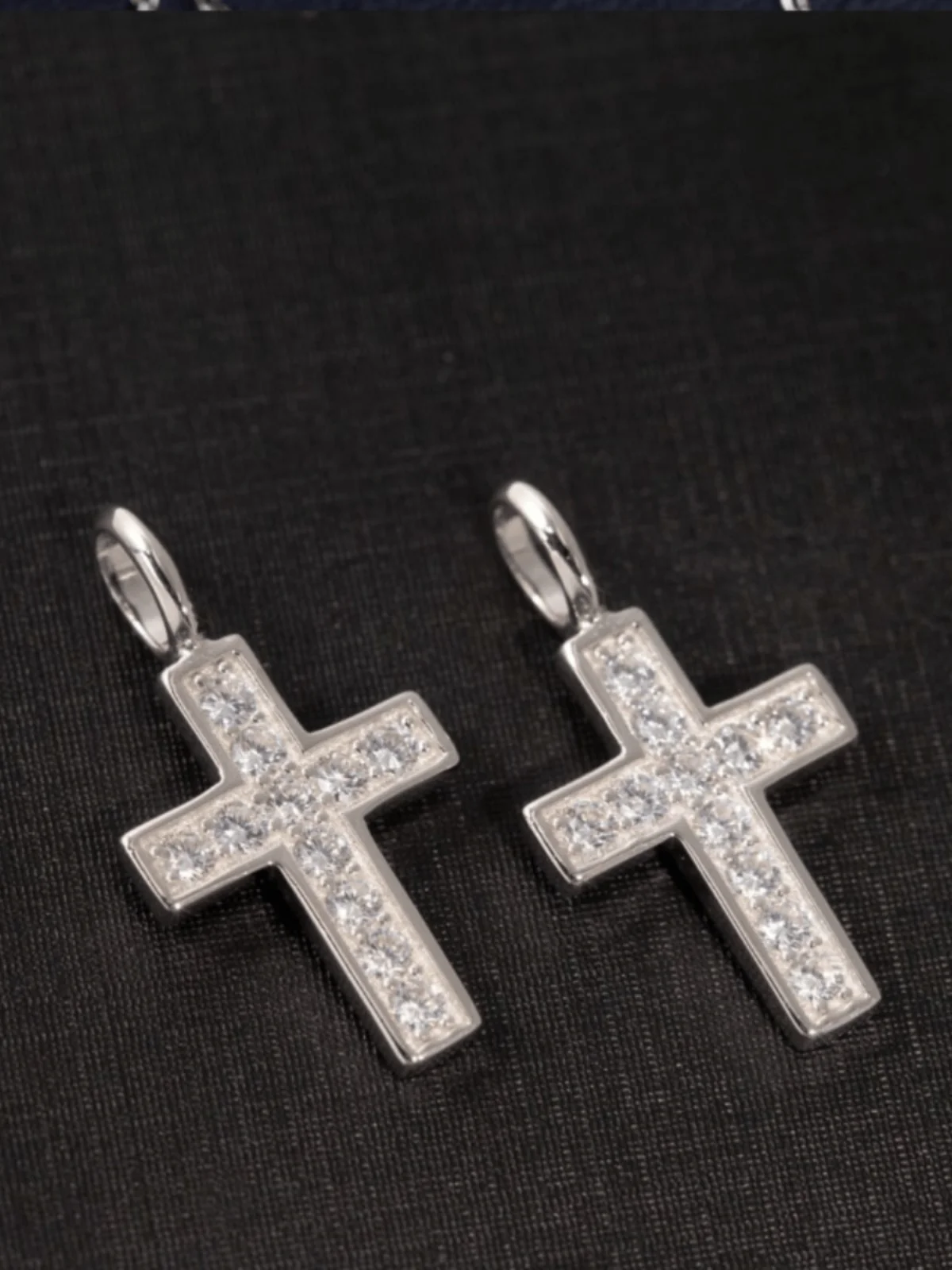 Miniature 925 Silver Cross Pendant Men's Necklace Versatile High-End Clavicle Chain WEIER Diamond Unisex Fashion Jewelry