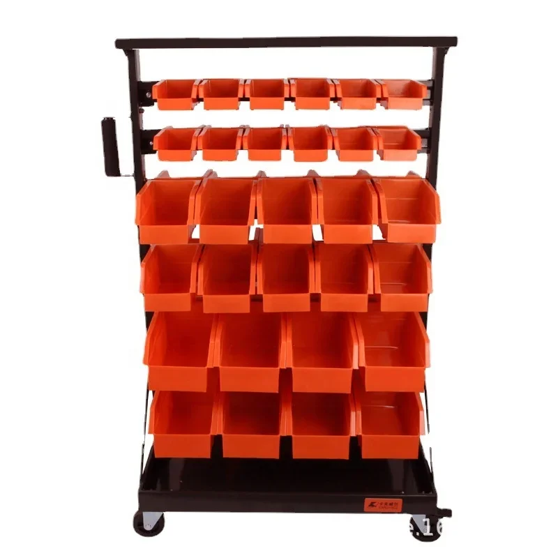 Warehouse Movable Storage Bin Shelf for Hardware with Plastic Box