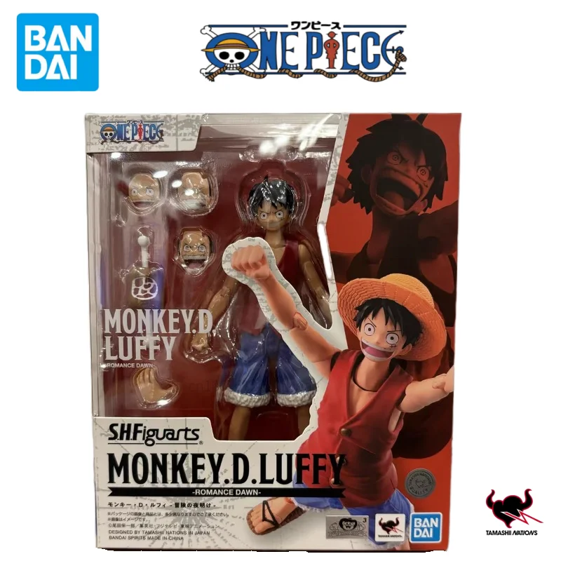 

Оригинальная Bandai One Piece S.H. Фигуртс Обезьяна D Luffy Романтика рассвет аниме экшн-Фигурки игрушки коллекционные модели подарок для парня