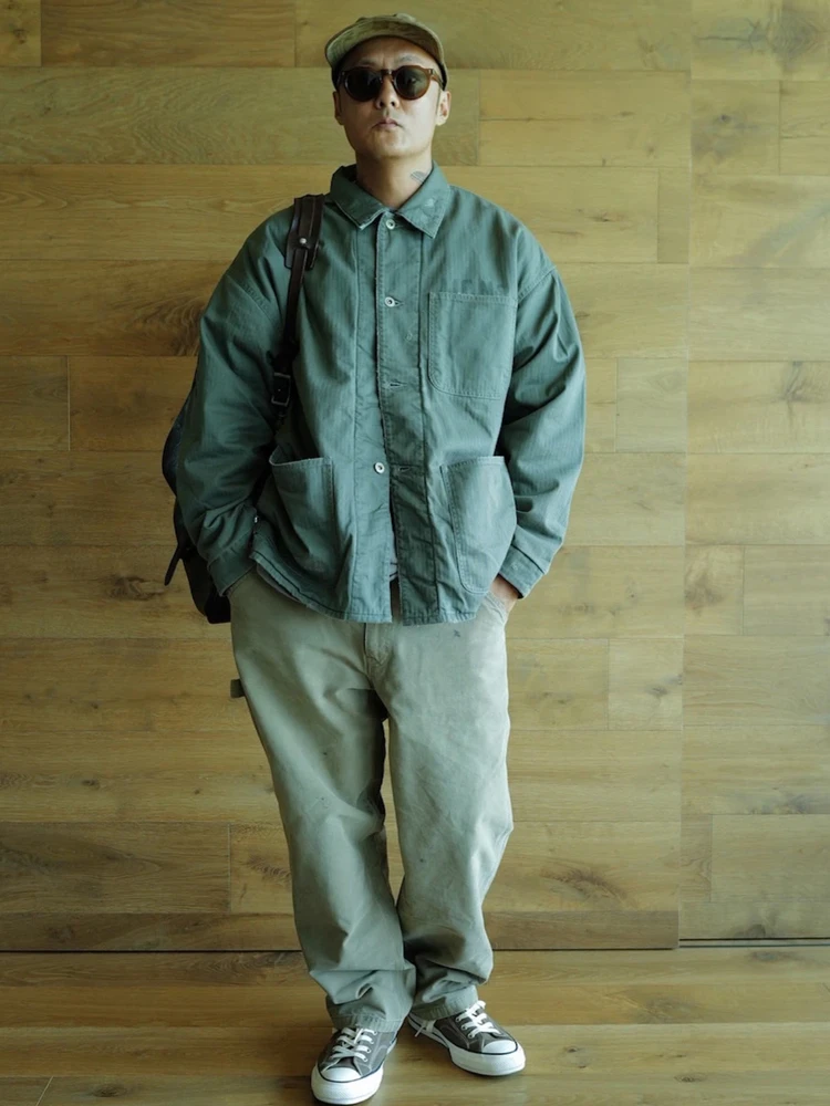 

Куртка MADN BG P47: Утилитарная рабочая джинсовая куртка из хлопка с длинными рукавами для молодежи, осенне-зимняя повседневная верхняя одежда