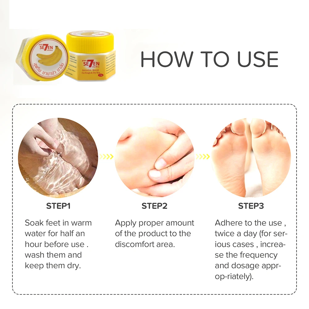 Ultra Moisturizing & Cracked Heel Care With Banana Extract For Dry, Rough Feet Overnight Renewal 20g/bottle view 5