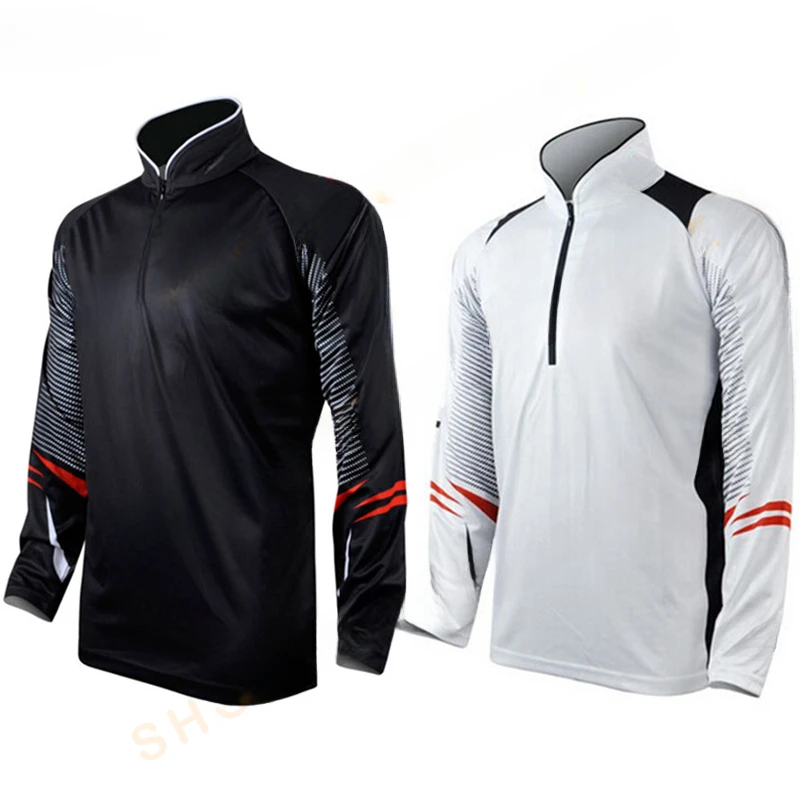 

Black White Fishing Clothing Men Plus Size 5XL Summer Breathable Dry Sun UV Protection Sportswear Outdoor Fishing Shirts