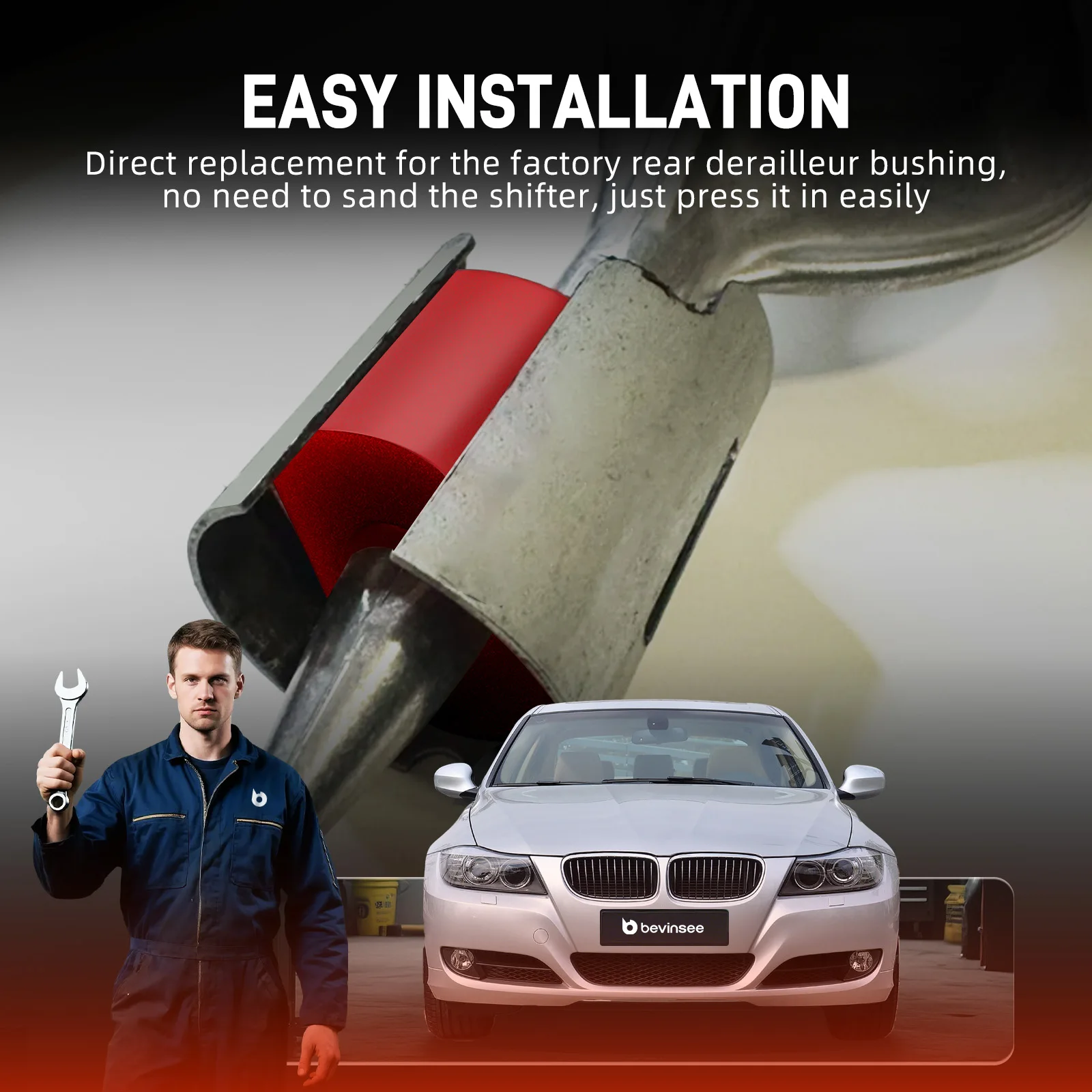 Задняя втулка переключения передач из полиуретана для BMW E46 E90 E92 M3 F30 F10 E39 E60 E82 E36 F36 M4 F82 F83 X3 E83 X1 E84 Z4 M54 N52