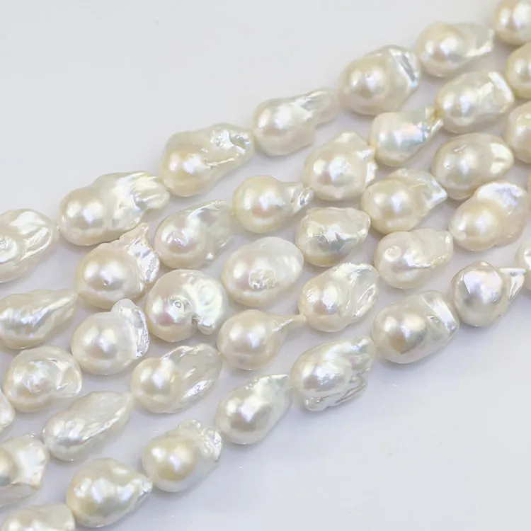 

12-14mm big size fresh water real natural wholesale price AA grade baroque pearl beads strands fireball