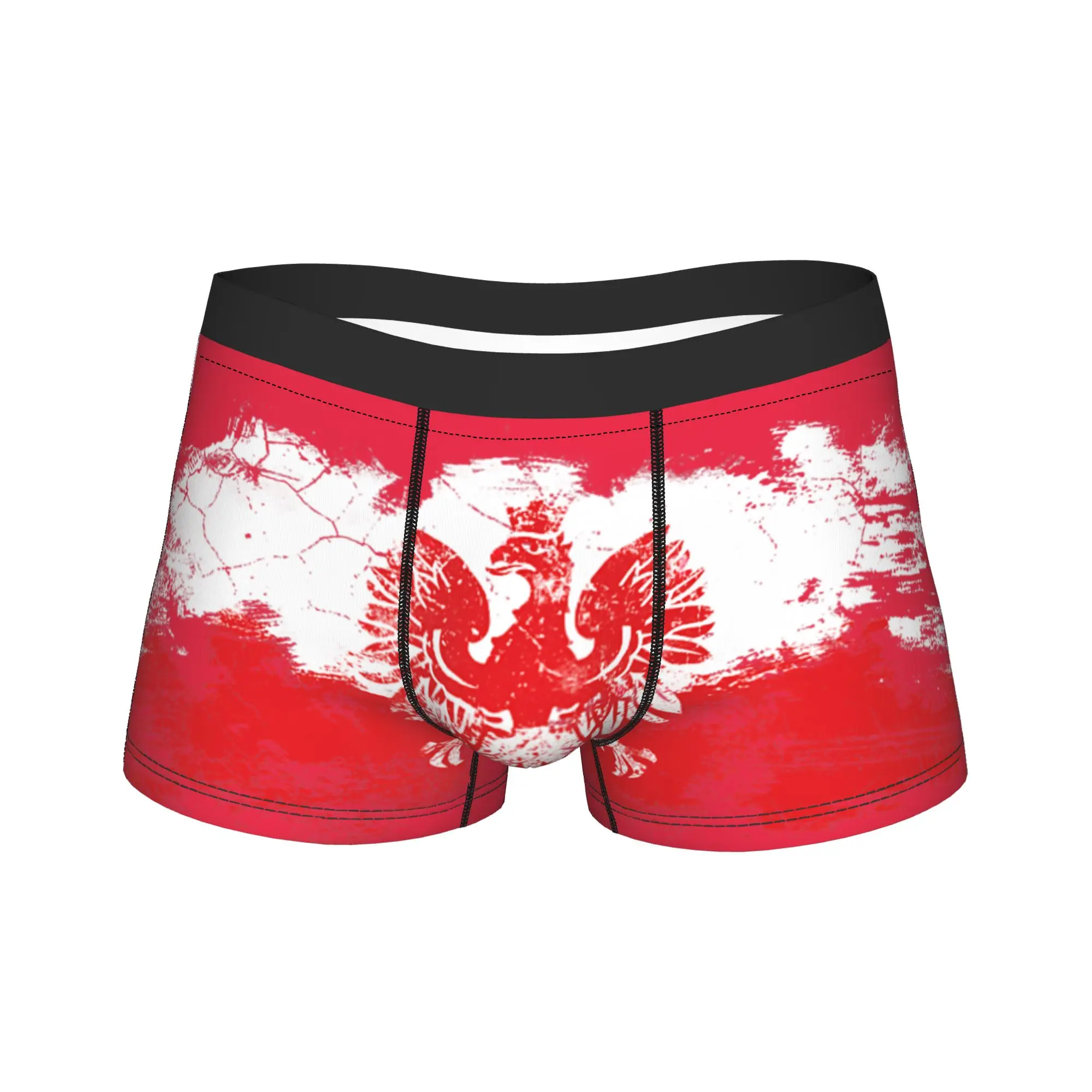 Polish Eagle Polish Flag Trunk  3D Pouch Underwear Trenky Custom Shorts Briefs Funny Men Panties Big Size 2XL