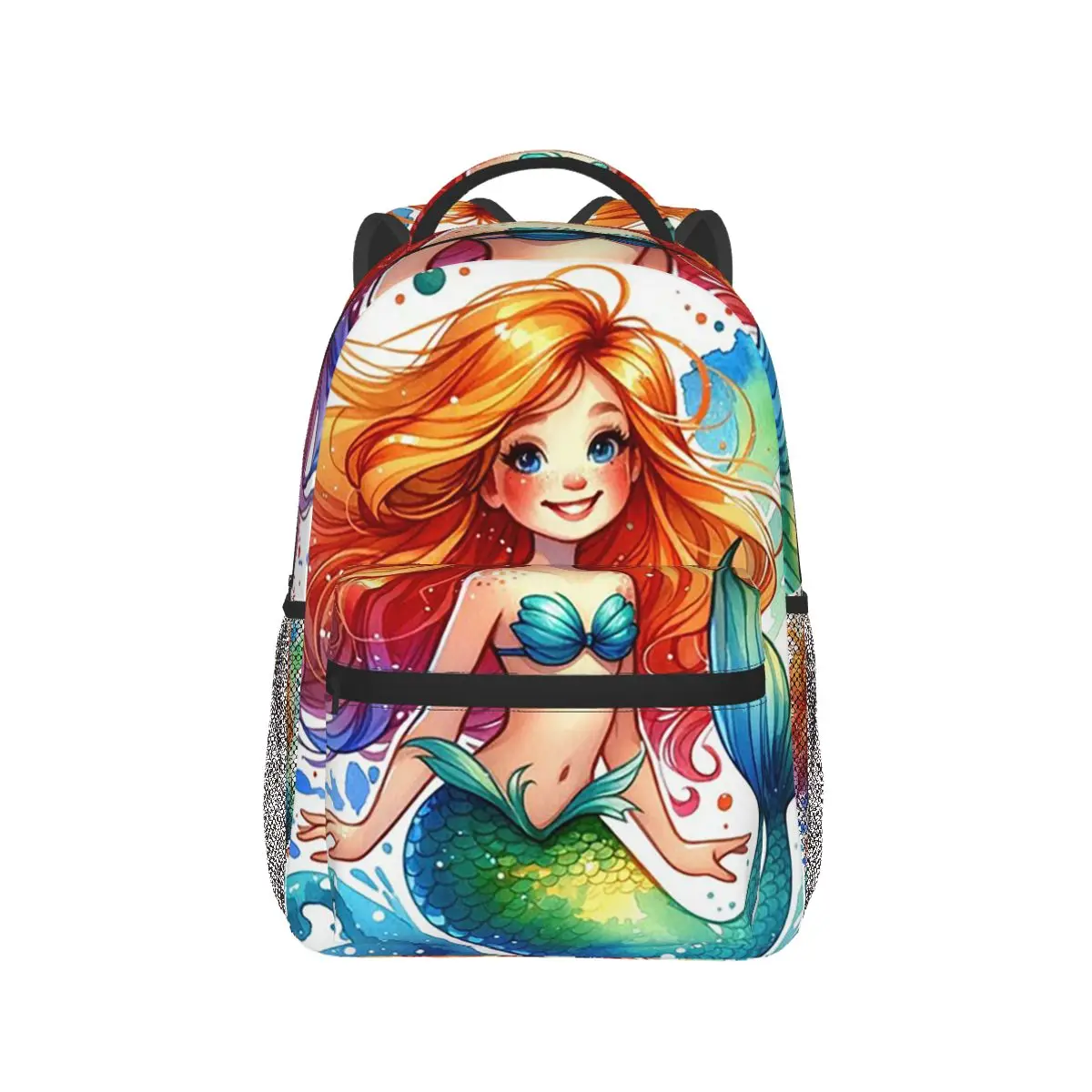 Mermaid Inspired With Magical Ocean Backpack Hot Sale Daypack Large Capacity Children BookBag Bag Shoulder Bags for Men Women