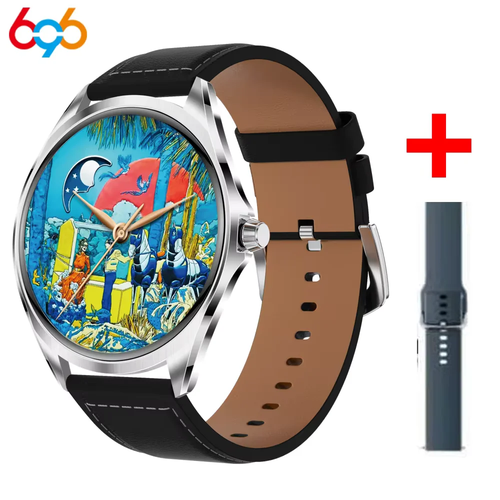 

Fashion 6.5mm Fuselage AMOLED Screen Waterproof Smartwatch Blue Tooth Call Smart Watch Sports Rotary Encoder Health Monitor
