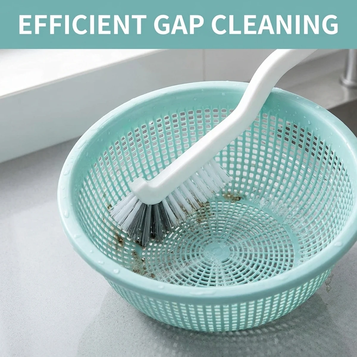 Japanese Style Long Handle Cup Brush for Deep Cups Bottles, Multi-Angle Bristles Tumbler Mug Cleaner Kitchen Cleaning Tool