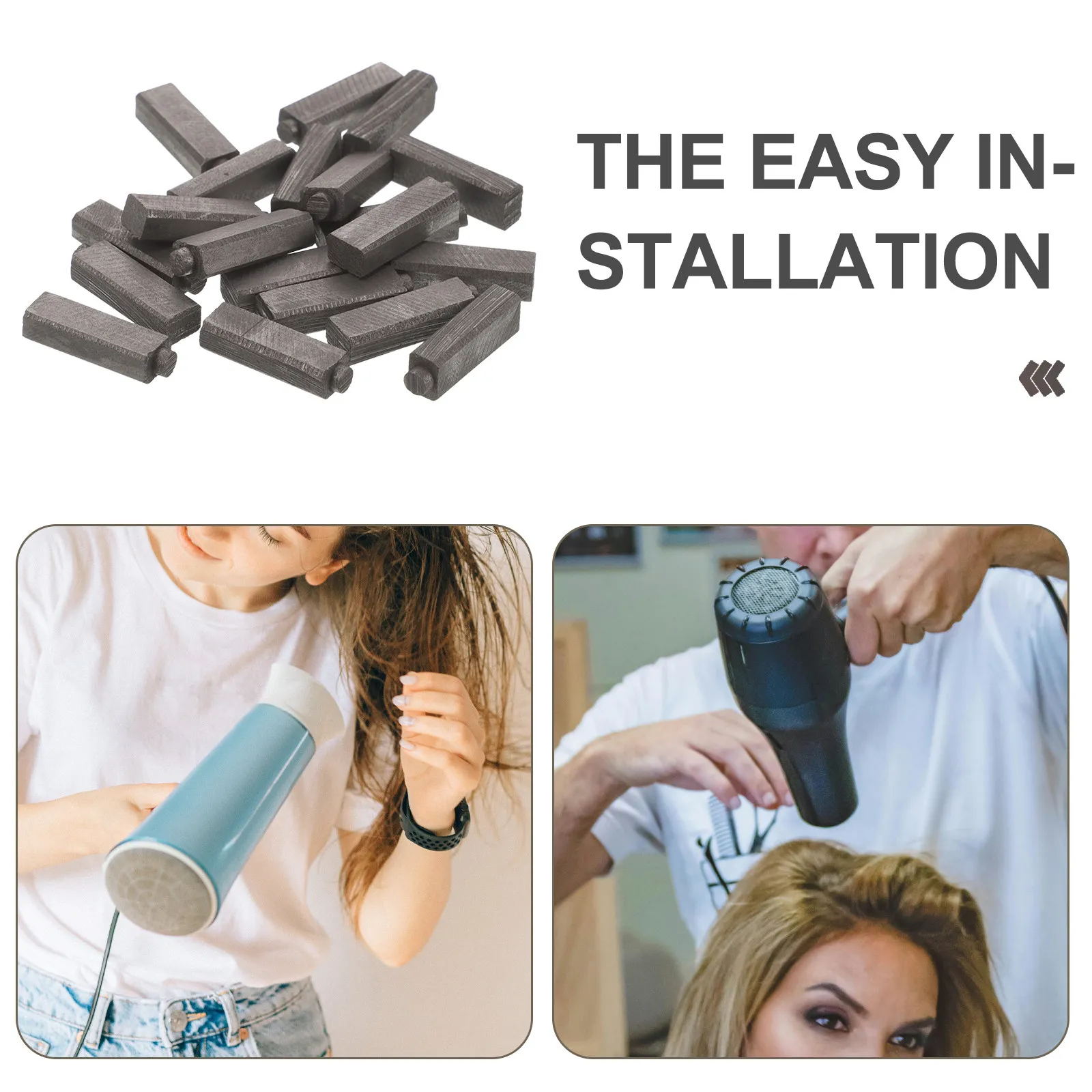20Pcs Hair Dryer Carbon Brush Replacement Set Long-Lasting Carbon Material Precise Fit Easy Installation for Electric Motor