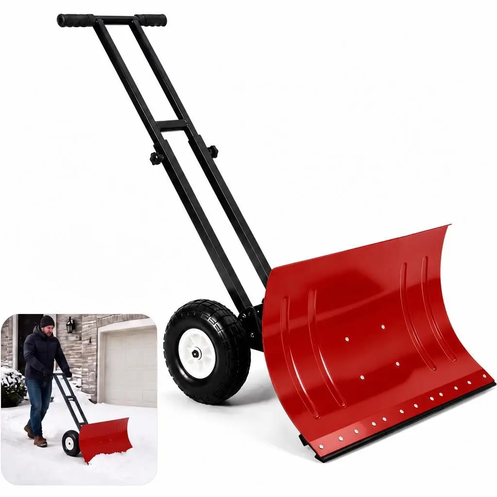 Heavy-Duty Wheeled Snow Shovel, 29