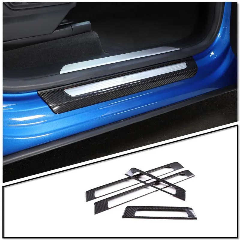 Real Carbon Fiber Car Door Sill Anti kick Sticker Scuff Anti Scratch For Lamborghini URUS 2018-2021 Car Door Threshold Protector