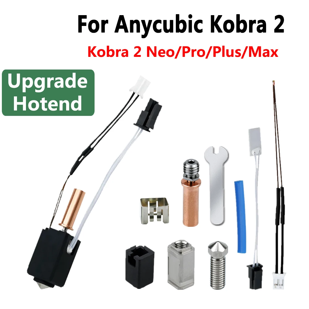 

Hotend 0,4/0,6/0,8/0,2 мм для Anycubic Kobra 2 Plus/Pro/Max/Neo, комплект горячего конца, аксессуары для 3D, термисторная насадка Kobra 2