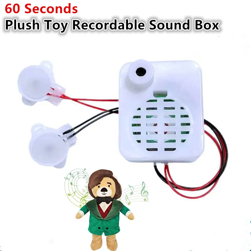 

60s Sound Recorder Module Voice Music Player Loudspeaker Button Control DIY Music Box Sound Record for Stuffed Doll Plush Toy