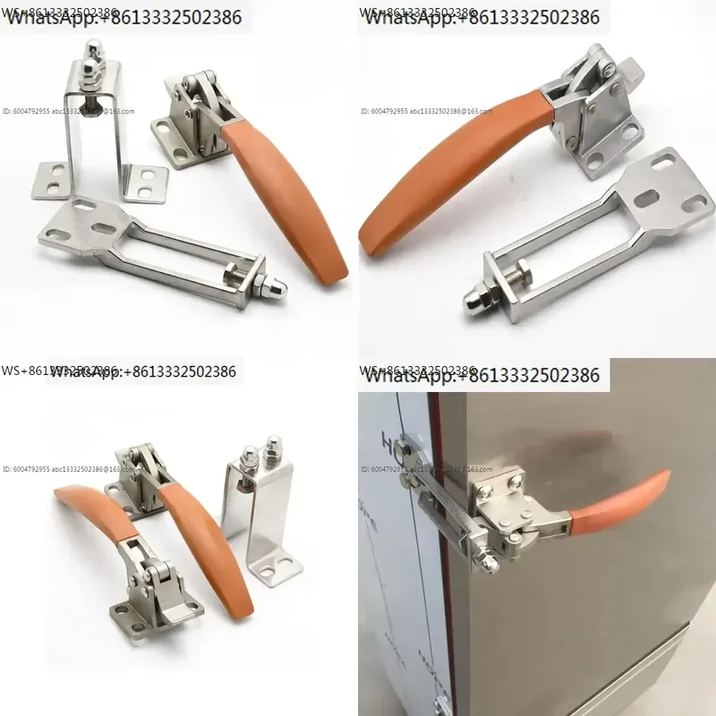 Linkage Lever Door Handle for Steam Box Hinge Oven Lock Knob for Cold Store Seafood Cabinet Kitchen Freezer Cookware Repair