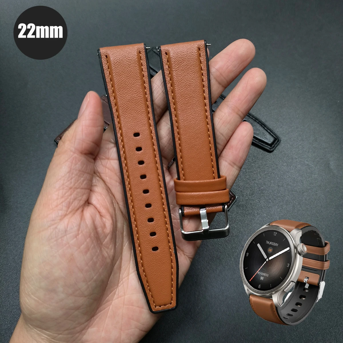 22Mm Watch Band Lea…