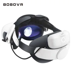 BOBOVR M2 Pro 스트랩 및 배터리, 오큘러스 퀘스트 2 용, VR 헤드셋 헤일로 스트랩 배터리 팩, C2 캐리 케이스, F2 팬, 퀘스트 2 용 액세서리