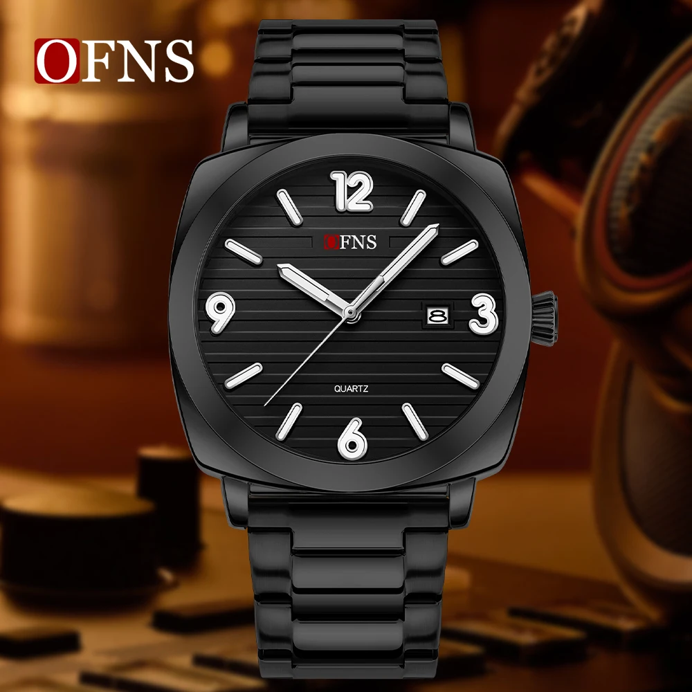 OFNS New 1618 Fashionable Thin men's Quartz Watch Waterproof Night Light Single Calendar Simple Ccasual Men's Quartz Watch 2025