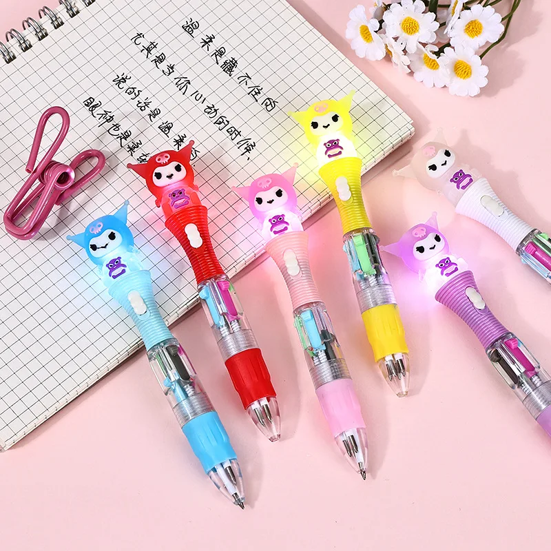 

36pcs/lot Sanrio Project Light Ballpoint Pen Creative Kuromi 4 Colors Ball Pens School Office Supply Stationery Gift