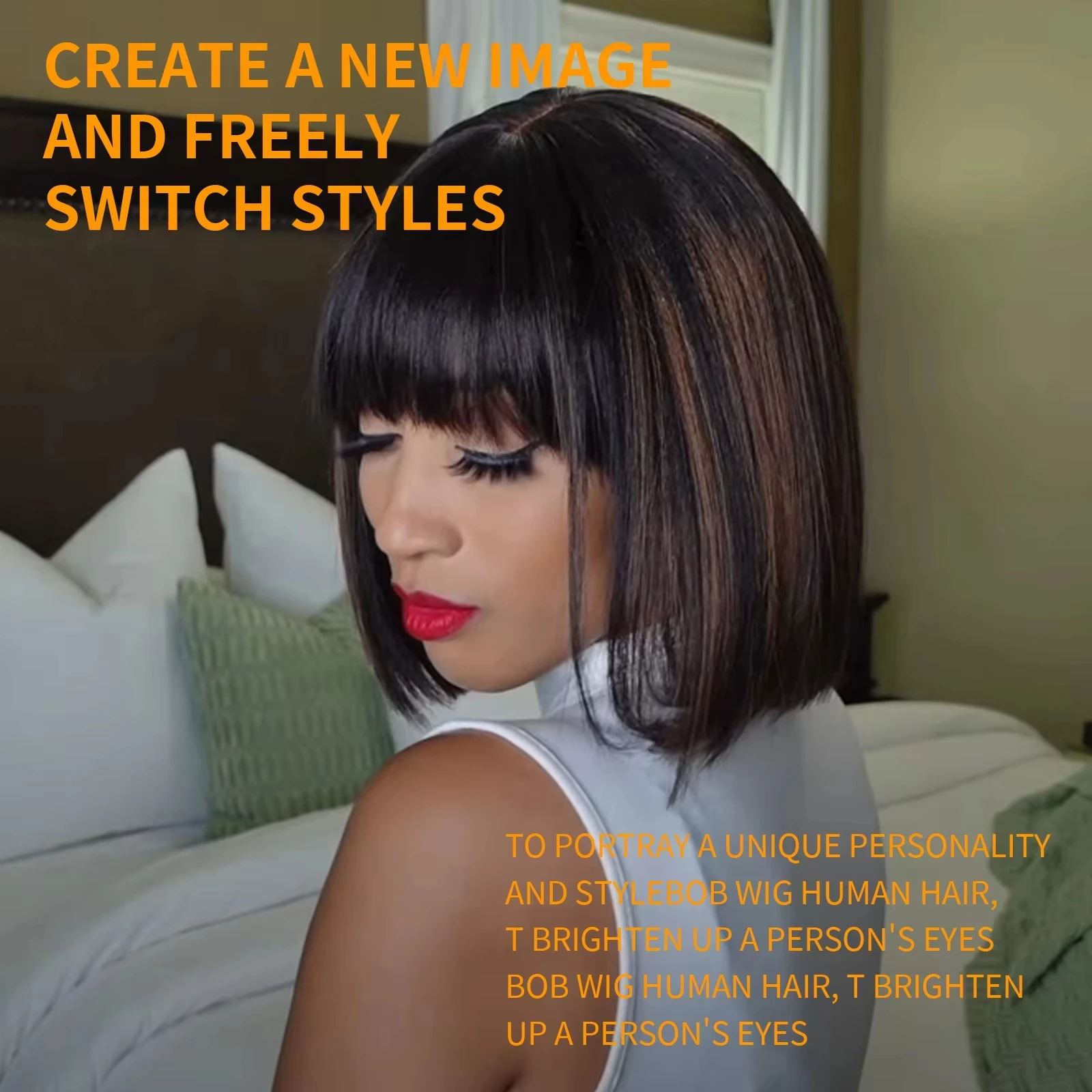 12-дюймовый короткий прямой боб, парик из натуральных волос 1B/30, парики из натуральных волос, плотность 200, 2X1, парики спереди, с челкой для женщин