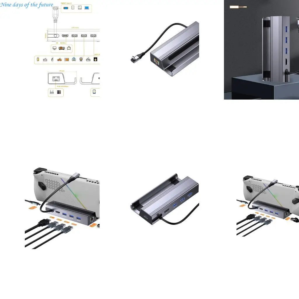 Comprehensive USB C Docking Solution for SteamDeck and ROG with HDMI2.0 4K 60Hz Ethernet and USB Expansion E65A