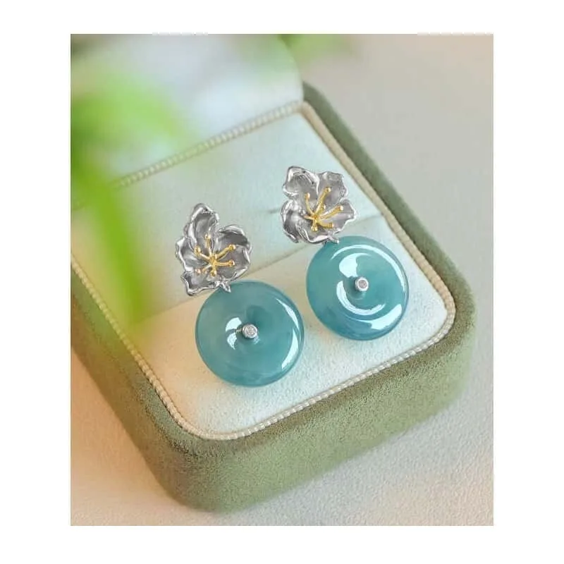 

White Gold Safety Buckle Flower Stud Earrings Accessories Handmade Material Donut Earrings Earrings Earrings Empty Holder
