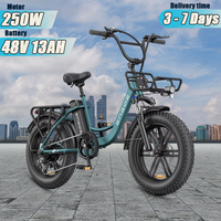 ENGWE L20 Boost E-Bike 250W Powerful Motor 48V13AH Lithium Battery City Electric Bike 20*4.0-In Fat Tire Aldult Electric Bicycle