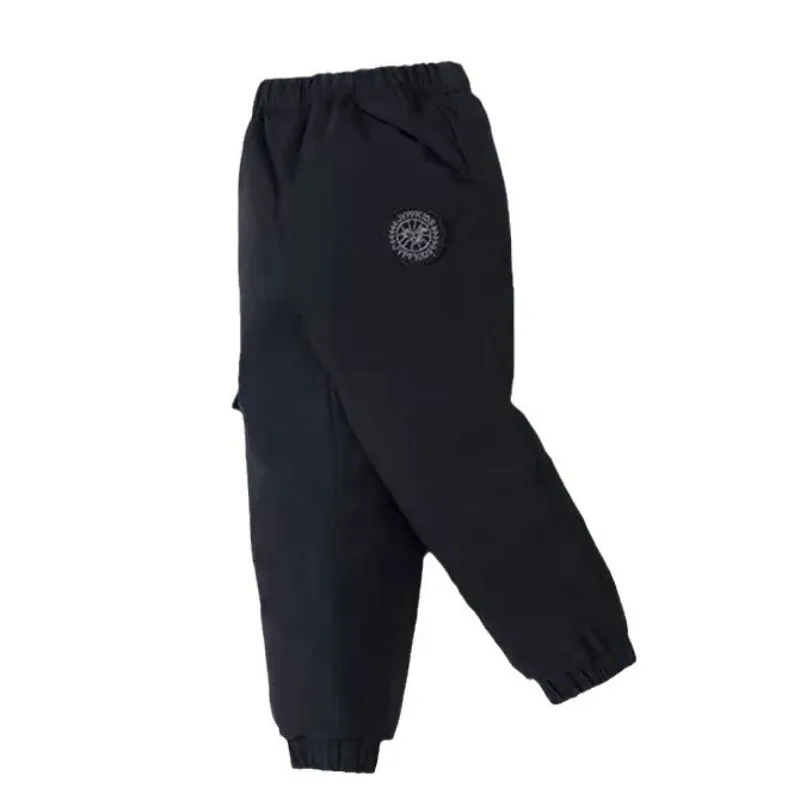 

Детские зимние детские пуховые штаны, новые рабочие штаны, утепленные теплые пуховые длинные штаны для маленьких мальчиков и девочек