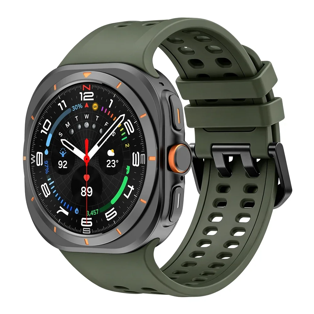 Armband für Samsung Galaxy Watch Ultra 2, 47mm Sport-Silikon-Ersatzarmband, atmungsaktives Armband, Galaxy Watch 2026 Ultra Zubehör – Detail 22