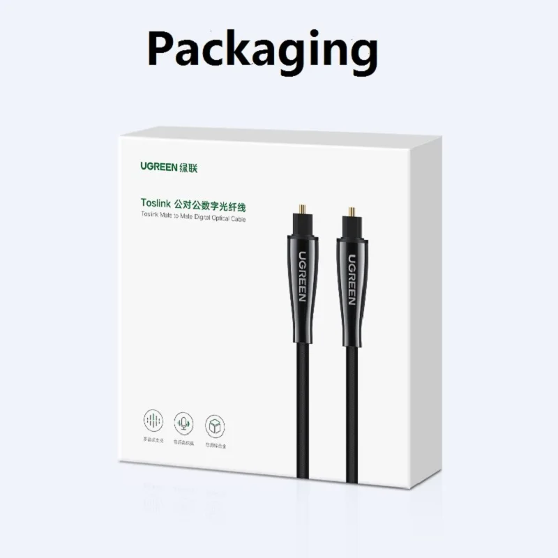 UGreen AV108 SPDIF Digital Optical Audio Cable 5.1 Side Channel Amplifier Fiber Optic Line