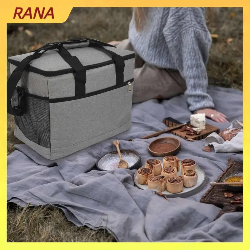 صناديق RANA الرائعة للأغذية، حقيبة تبريد للنزهات قابلة للطي سعة 33 لترًا، حقيبة يد كبيرة محمولة للنزهة/السفر/المكتب